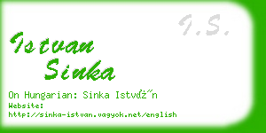 istvan sinka business card